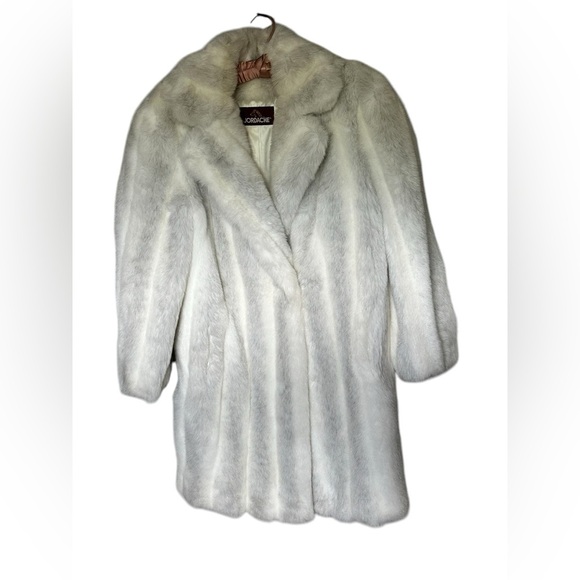 Vintage 1980 Jordache Faux Fur Coat Ombre USA size 13/14 - Picture 1 of 7